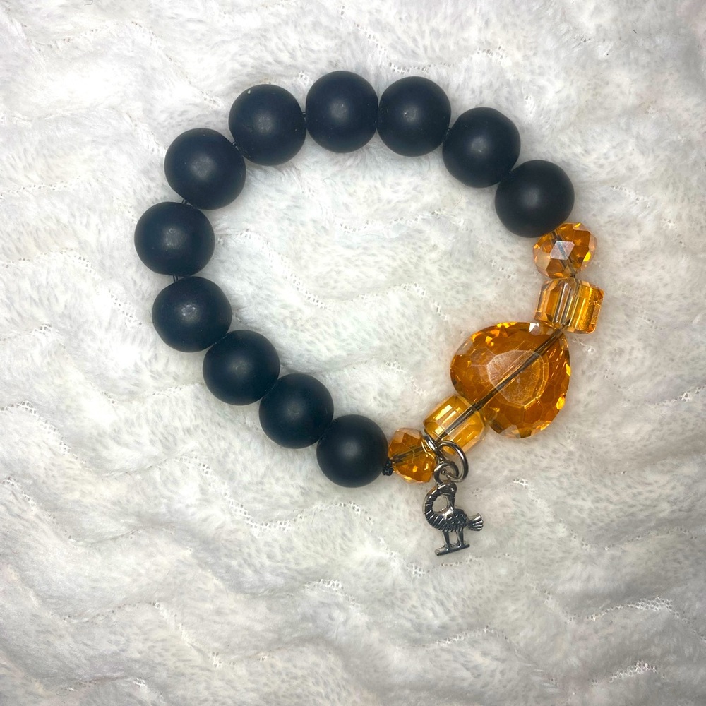 Handmade Beaded Charm bracelet from Ghana